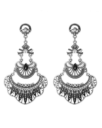 Metal Drop Burnished Earrings
