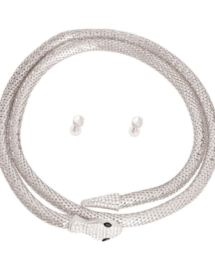 Silver Mesh Endless Snake Chain