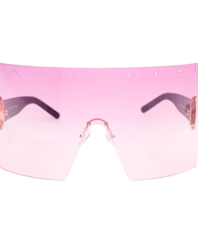 Purple Flat Top Shield Sunglasses