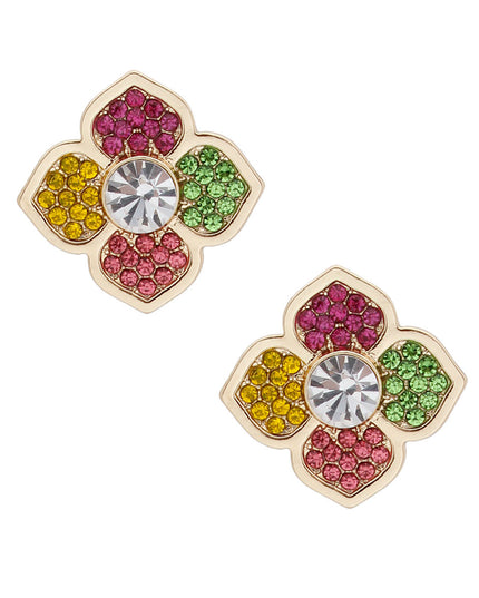 Multi-Color Magic: Flower Studs
