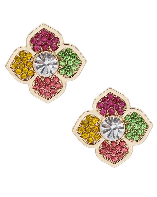 Multi-Color Magic: Flower Studs