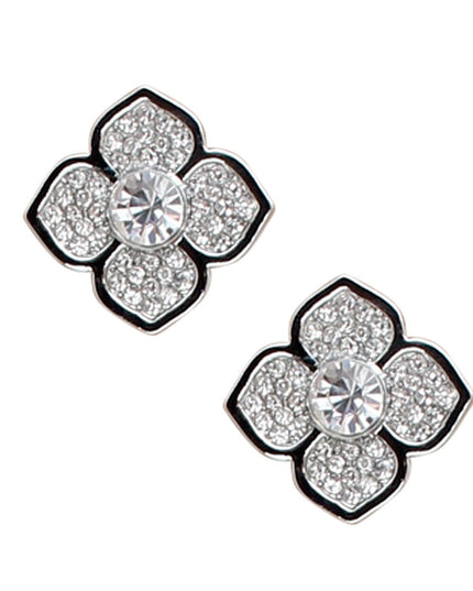 Silver Petals: Flower Studs