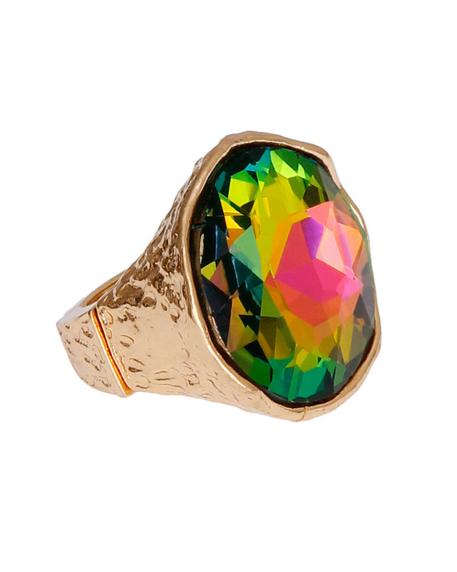 Multi Round Cut Crystal Ring