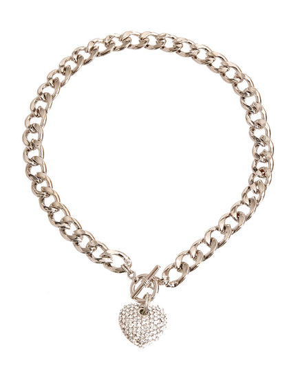 Silver Heart Toggle Necklace