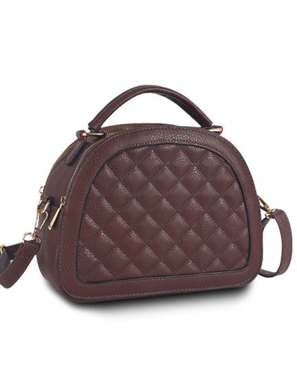 Brown Quilted Canteen Bag