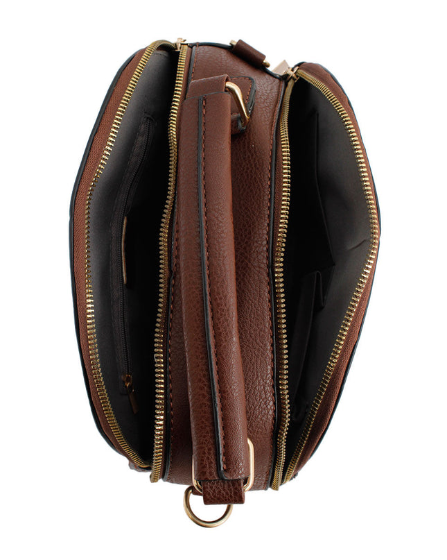 Brown Quilted Canteen Bag