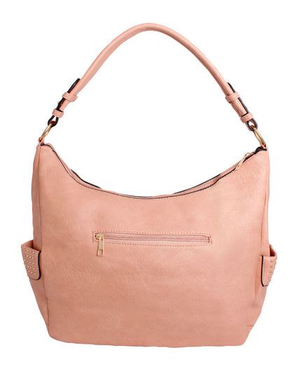 Purse Pink and Gold Stud Hobo Bag for Women