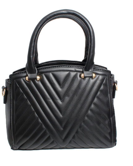 Purse Black Chevron Quilted Set Bag for Women