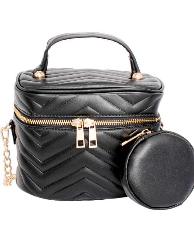Purse Black Vanity Case Crossbody for Women