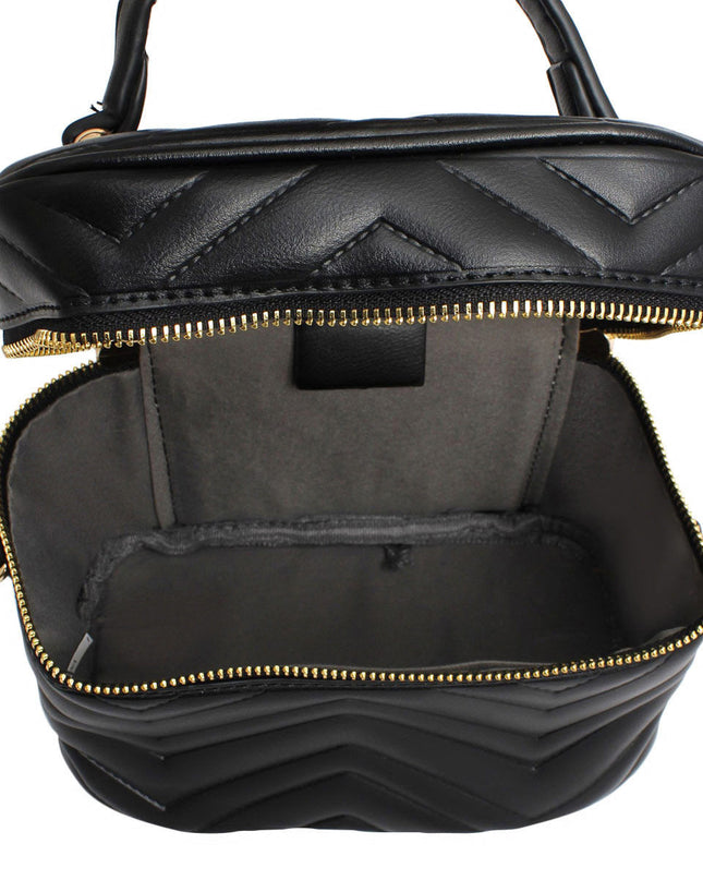 Purse Black Vanity Case Crossbody for Women