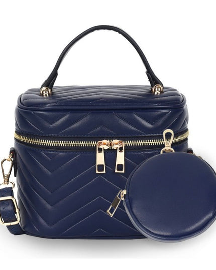 Purse Blue Vanity Case Crossbody for Women