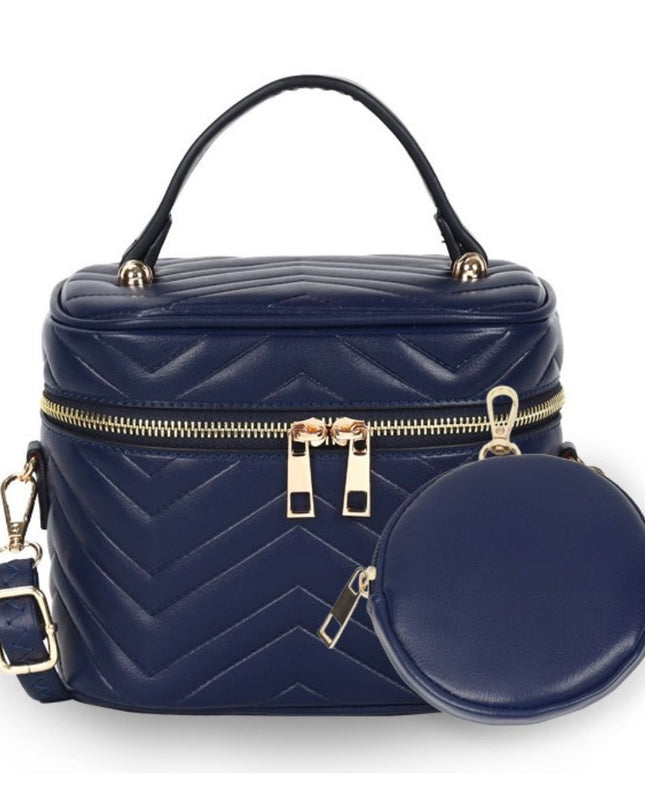 Purse Blue Vanity Case Crossbody for Women