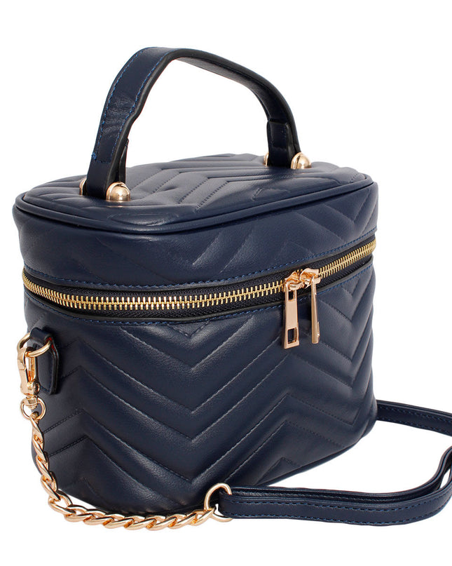 Purse Blue Vanity Case Crossbody for Women