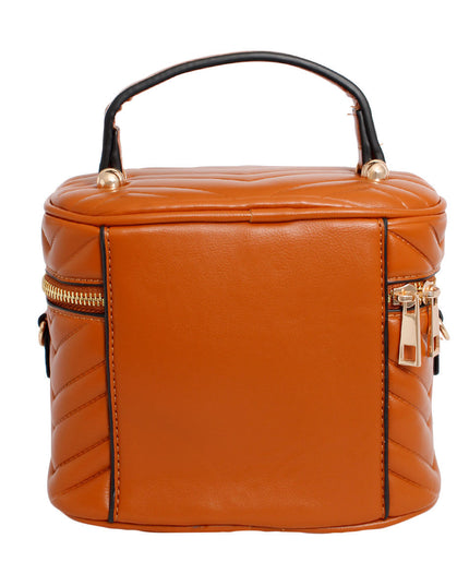 Purse Camel Vanity Case Crossbody for Women