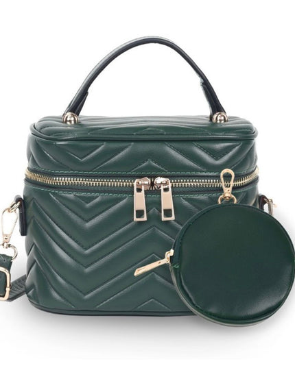 Purse Green Vanity Case Crossbody for Women