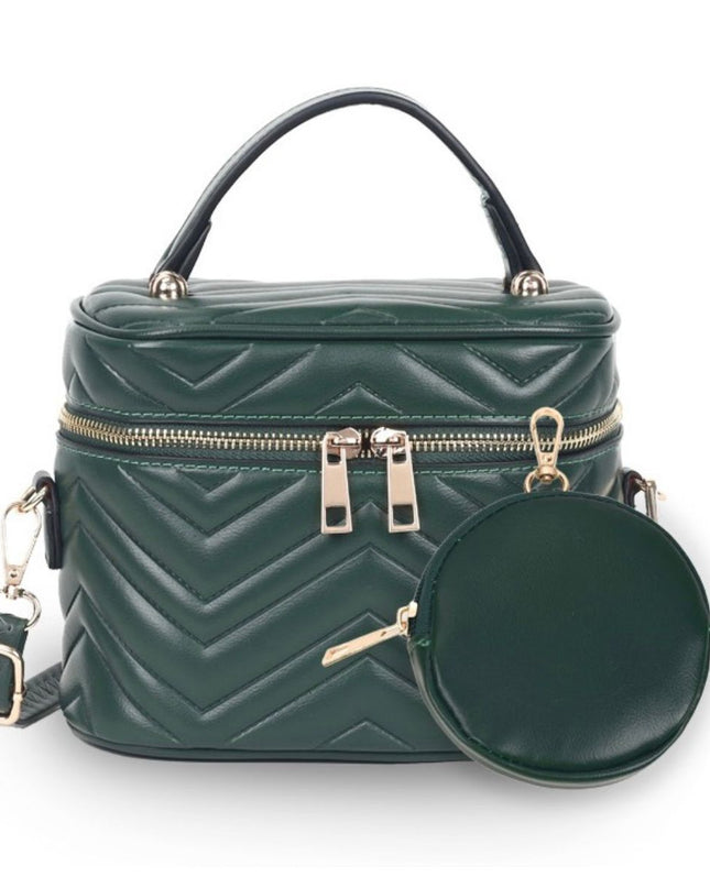 Purse Green Vanity Case Crossbody for Women