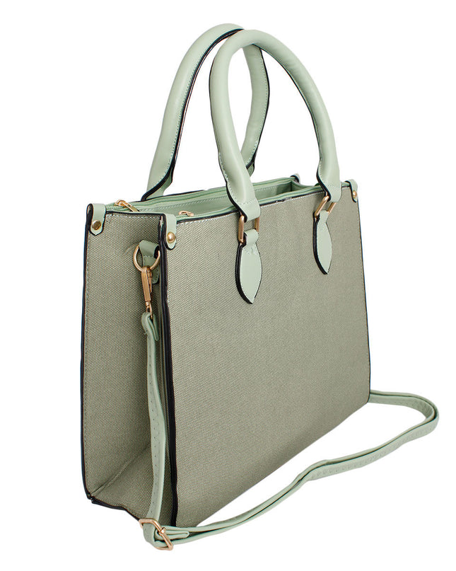 Purse Green Pebble Grain Satchel Handbag for Women