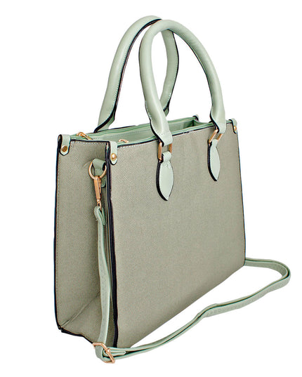 Purse Green Pebble Grain Satchel Handbag for Women