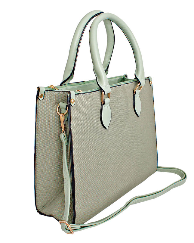 Purse Green Pebble Grain Satchel Handbag for Women
