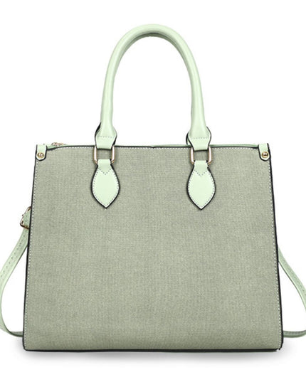 Purse Green Pebble Grain Satchel Handbag for Women