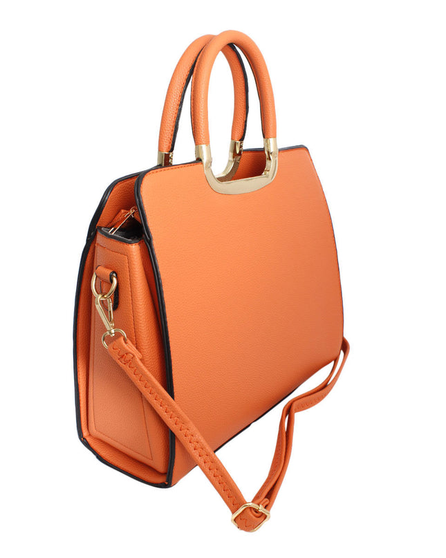 Purse Orange Satchel Handbag for Women