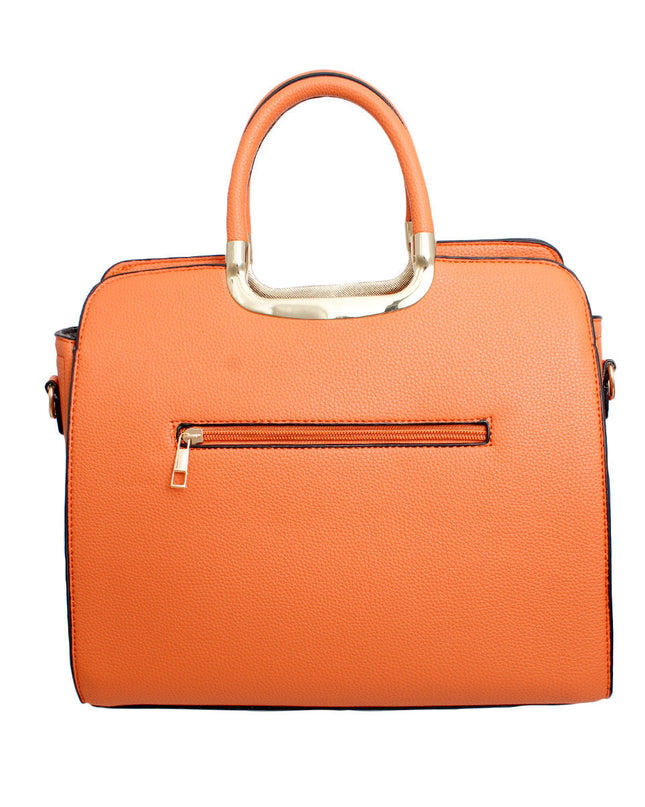 Purse Orange Satchel Handbag for Women
