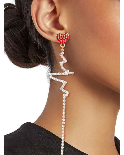 Gold Heartbeat Earrings