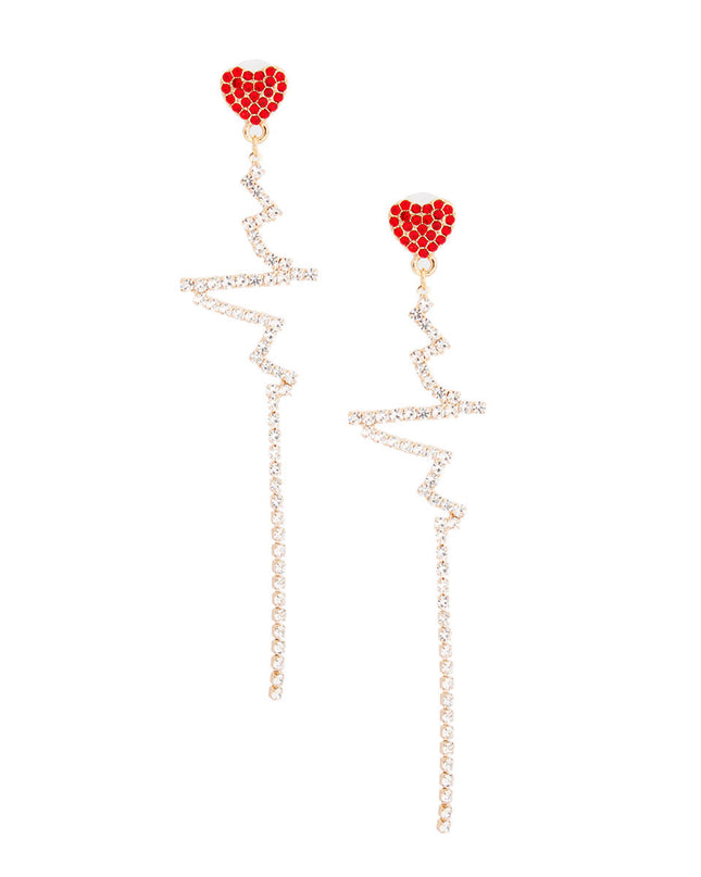 Gold Heartbeat Earrings