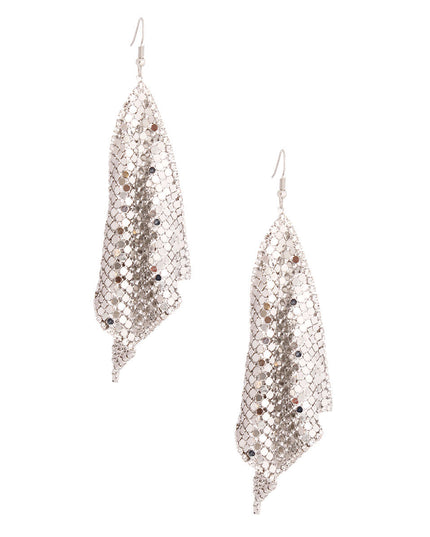 Silver Mesh Chainmail Earrings