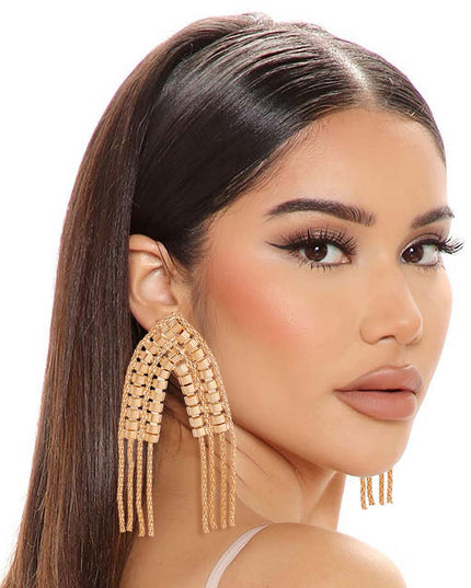 Gold Pointed Arch Earrings