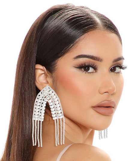 Silver Pointed Arch Earrings