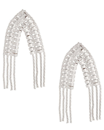 Silver Pointed Arch Earrings