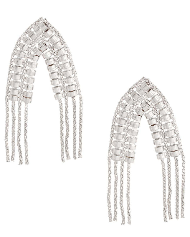 Silver Pointed Arch Earrings