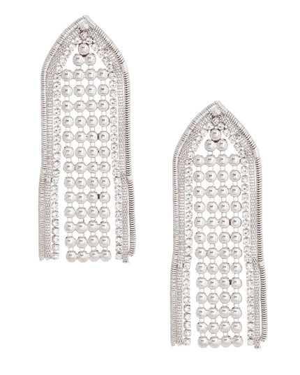 Silver Chainmail Fringe Earrings