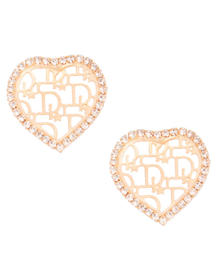 Gold Heart Dupe Studs