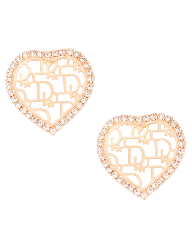 Gold Heart Dupe Studs