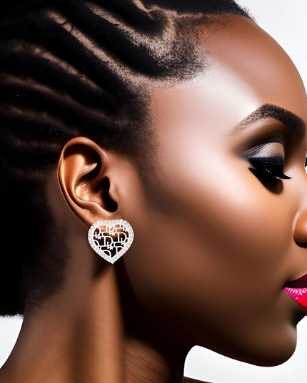 Silver Heart Dupe Studs