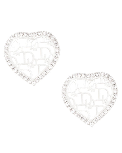 Silver Heart Dupe Studs