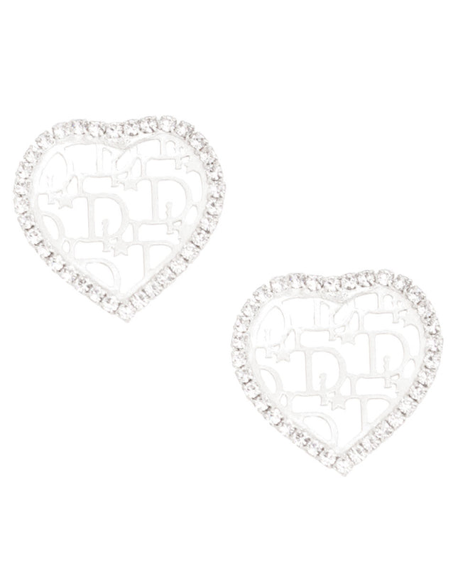 Silver Heart Dupe Studs
