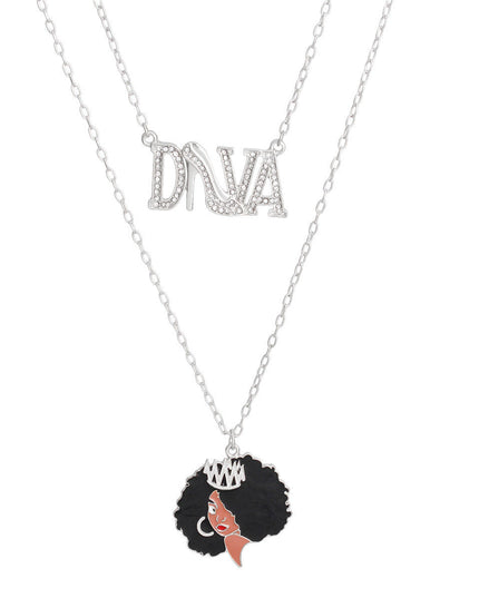 Silver Diva Afro 2 Pcs Chains