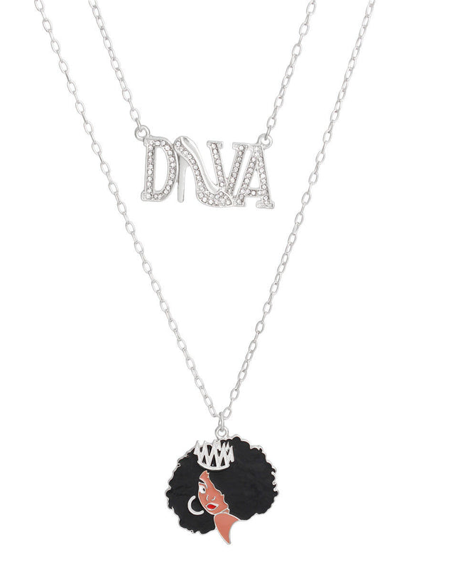 Silver Diva Afro 2 Pcs Chains