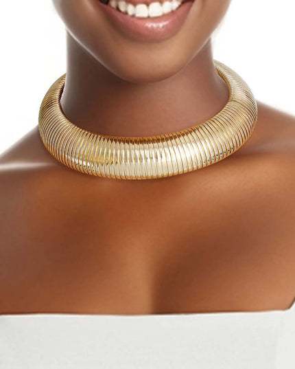 Gold Metal Flex Armor Collar Set