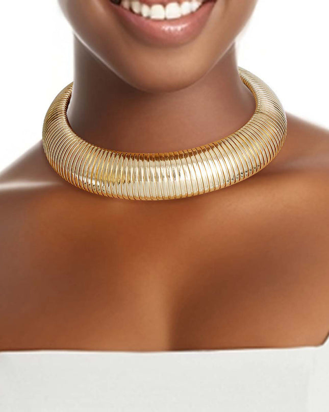 Gold Metal Flex Armor Collar Set