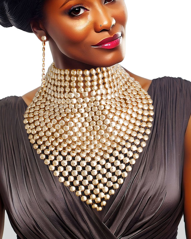 Gold Chainmail Bib Choker