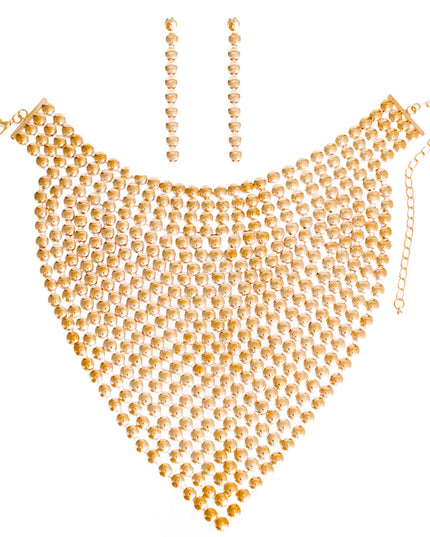 Gold Chainmail Bib Choker