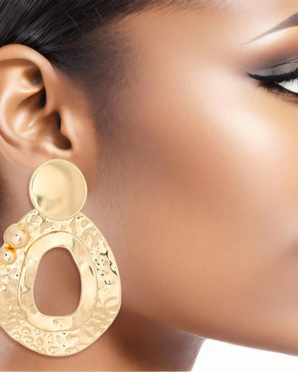 Dangle Gold Medium Bubble Drop Earrings for Women