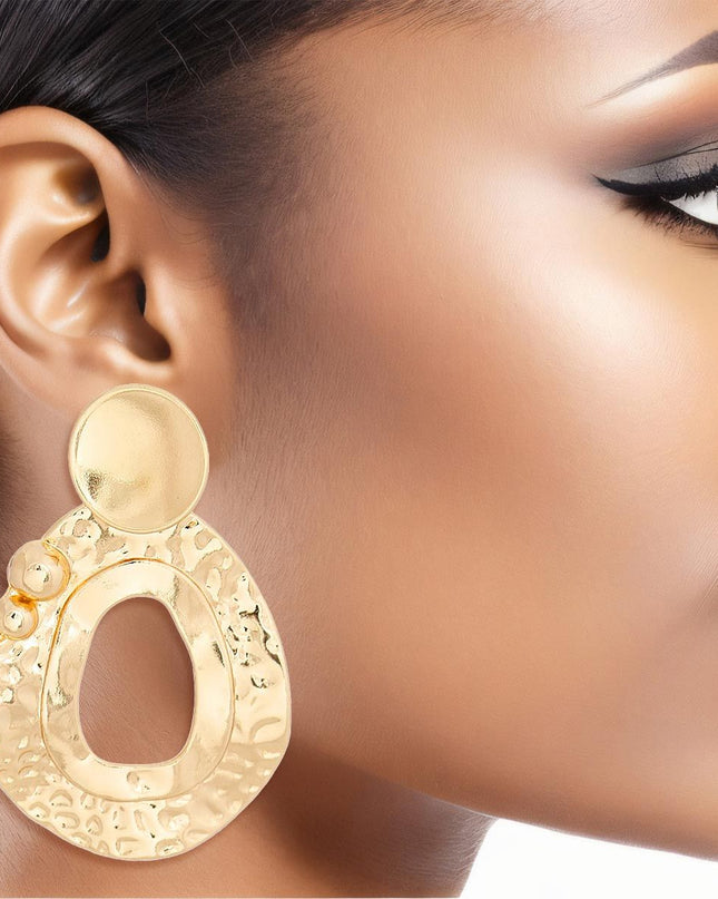 Dangle Gold Medium Bubble Drop Earrings for Women