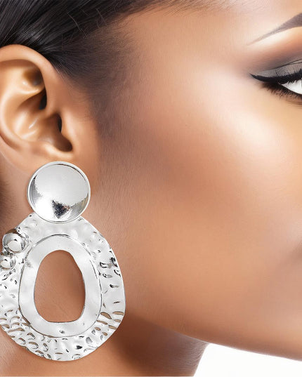 Dangle Silver Medium Bubble Drop Earring for Women