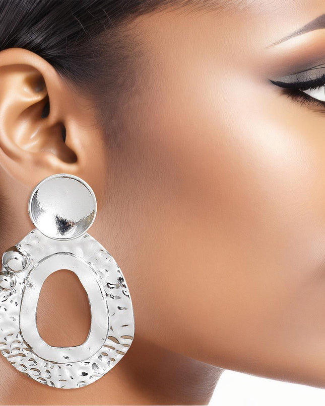 Dangle Silver Medium Bubble Drop Earring for Women