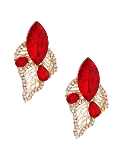 Elegant Red Leaf Stud